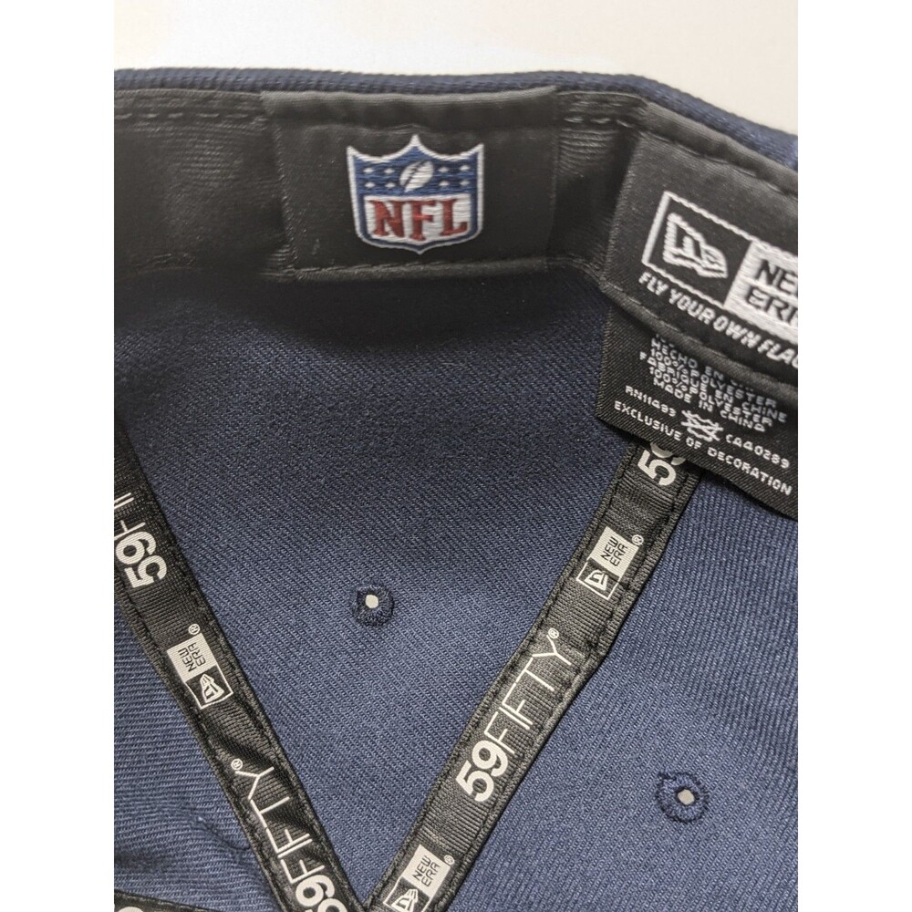 Dallas Cowboys New Era Salute To Service 59FIFTY Fitted Hat 7 1/2 Blue Camo - Picture 11 of 11
